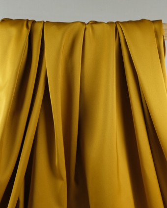 Tissu satin jaune ocre Lina - Tissus de qualité - Mercerine