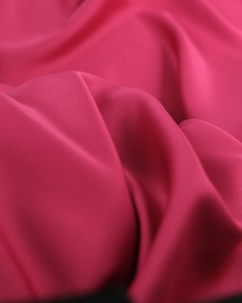 Tissu satin rose fushia vibrant - Mercerine