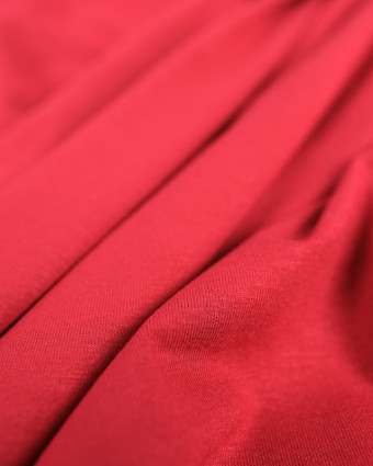 Jersey tissu Bambou rouge Oekotex® - Mercerine