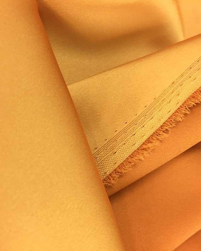 Tissu satin jaune safran ciara - Mercerine