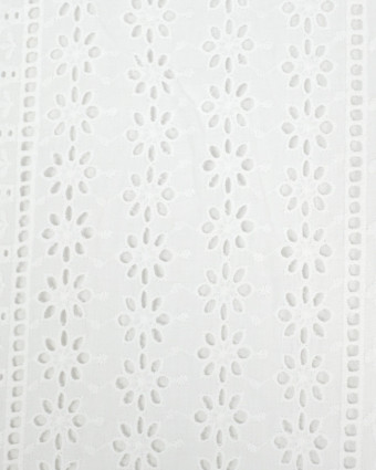 Broderie anglaise English diary blanc crème