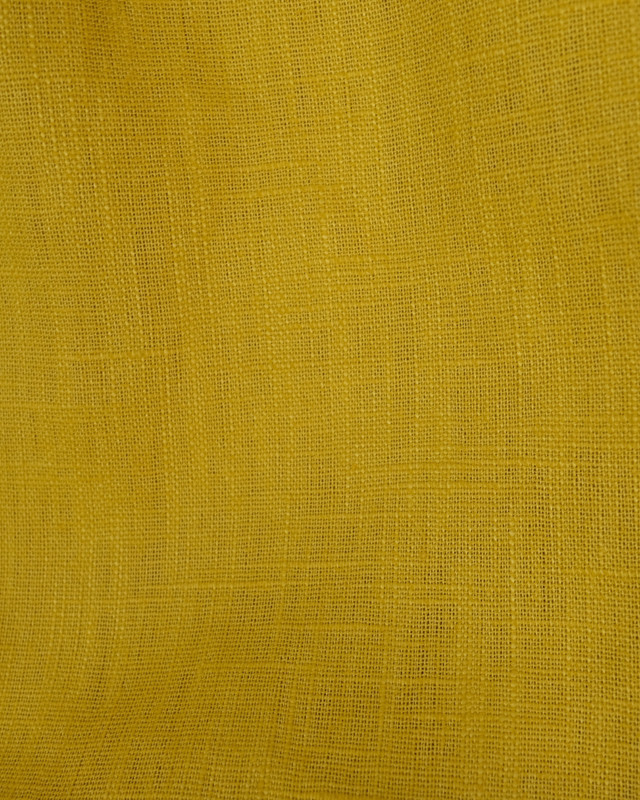 Tissu Lin lavé jaune x10cm - lin uni - 1057520.FE.X