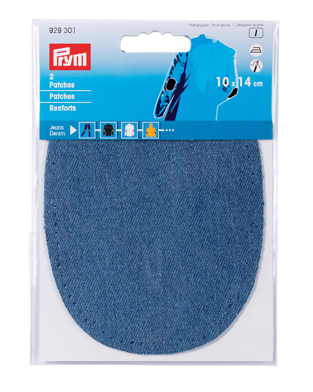 Renforts Jeans Thermocollant - 10X14cm- Bleu Moyen - Prym - Mercerine