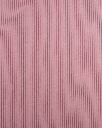 Tissu Bord Côte Vieux rose  large serré -  1 - Mercerine