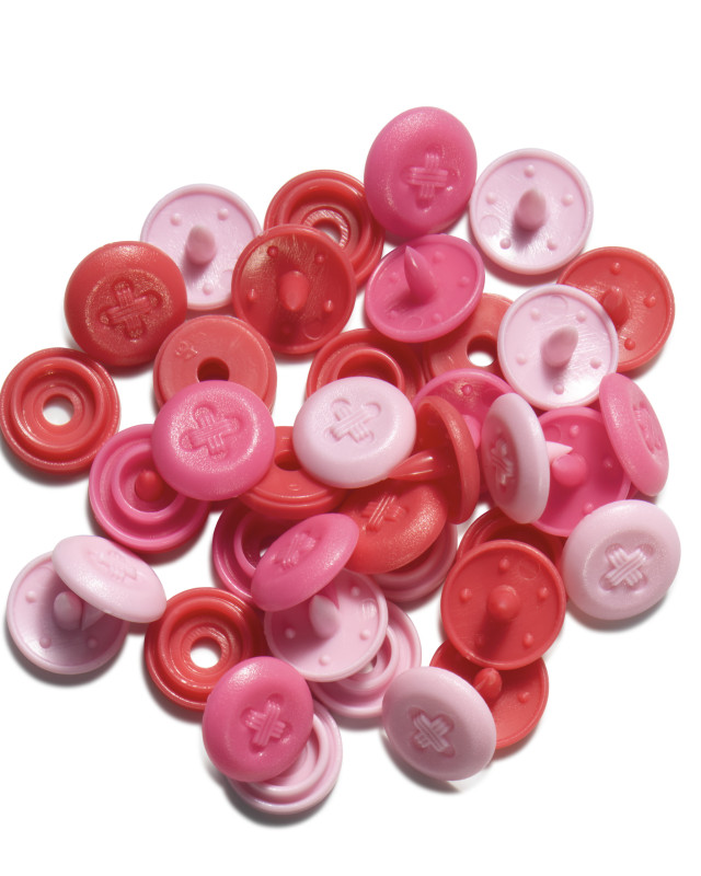 Mini boutons pression - Rose - Prym - Lot de 36 - Mercerie - Mercerine