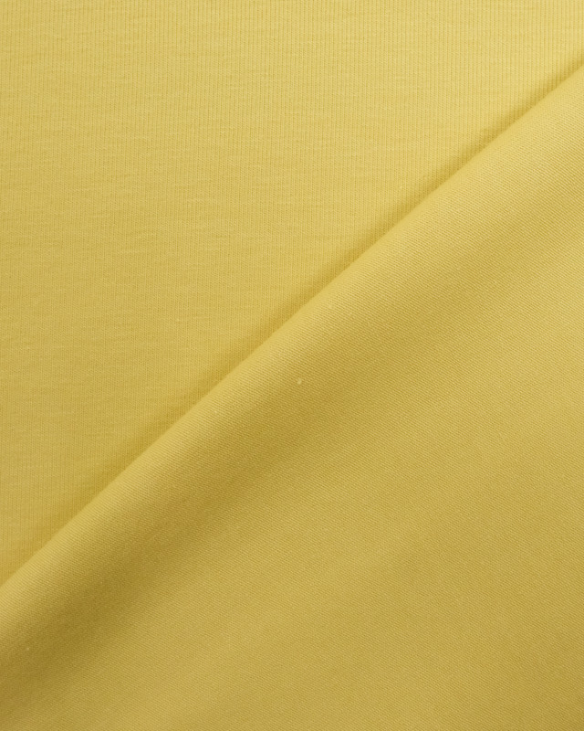 Jersey tissu Bio Oekotex jaune paille - Mercerine