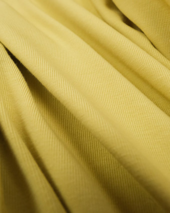 Jersey tissu Bio Oekotex jaune paille - Mercerine