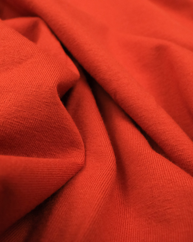 Tissu jersey viscose Orange - Tissu oeko tex  - Mercerine