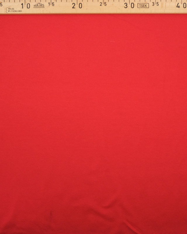 Tissu jersey viscose Rouge piment - Tissu oeko tex  - Mercerine