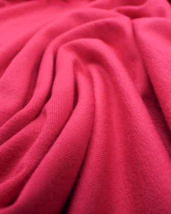 Tissu jersey viscose Rose fuchsia - Tissu oeko tex  - Mercerine