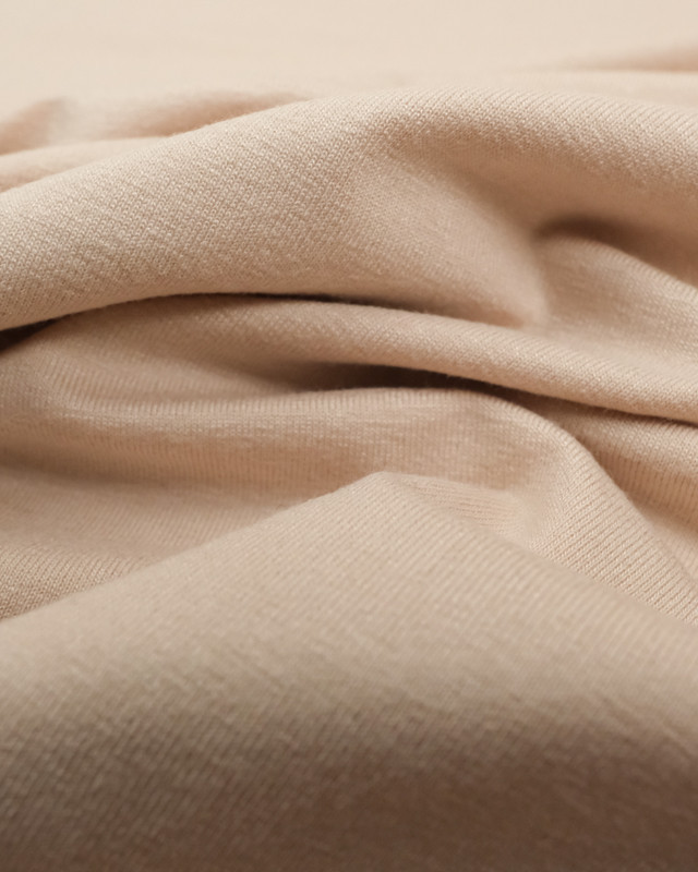 Tissu jersey viscose Beige sable - Tissu oeko tex  - Mercerine