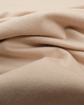 Tissu jersey viscose Beige sable - Tissu oeko tex  - Mercerine