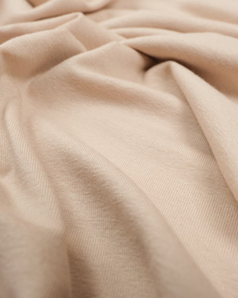 Tissu jersey viscose Beige sable - Tissu oeko tex  - Mercerine