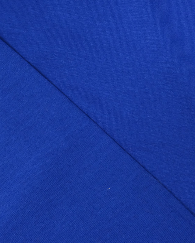 Tissu jersey viscose Bleu royal - Tissu oeko tex  - Mercerine