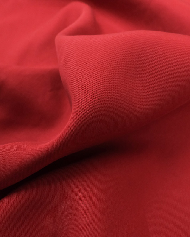 Viscose effet lyocell Rouge x10cm