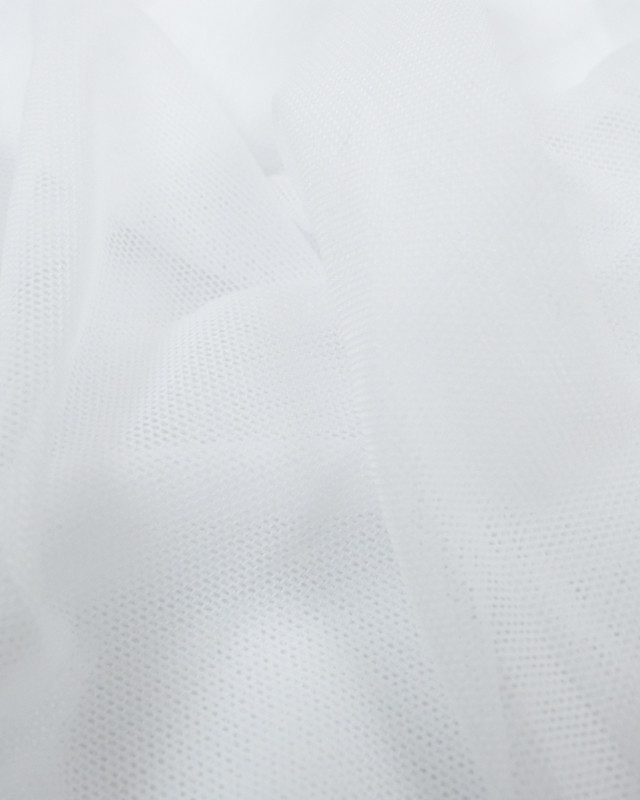 Tissu sport lingerie filet Mesh blanc stretch