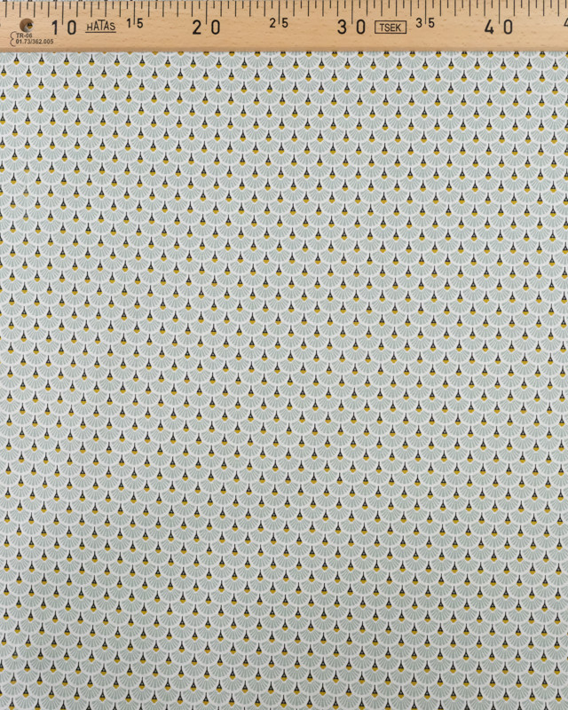 Coton - Sublime couleur vert amande - Tissu Motif géométrique