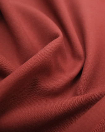 Coton épais demi-natté rouge tomette oekotex