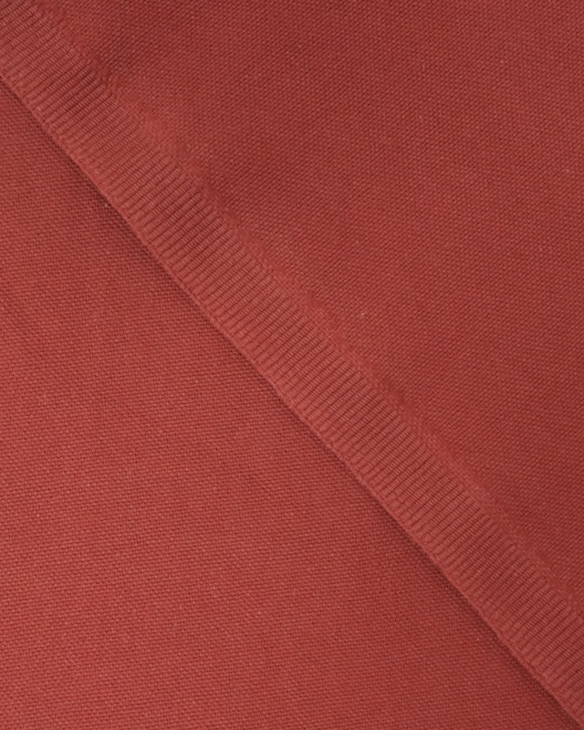 Coton épais demi-natté rouge tomette oekotex