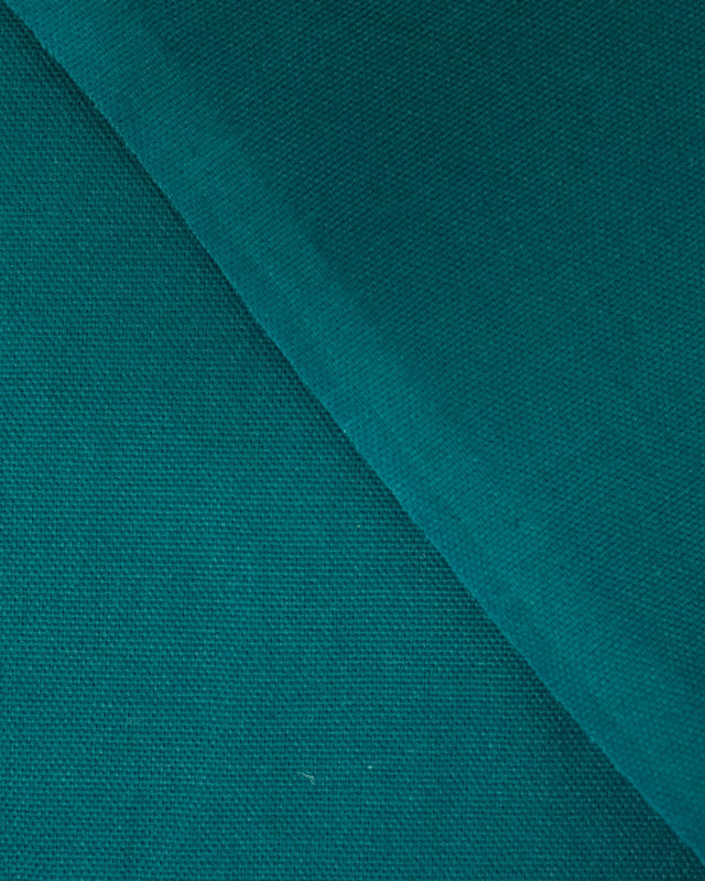 Coton épais demi-natté bleu paon oekotex