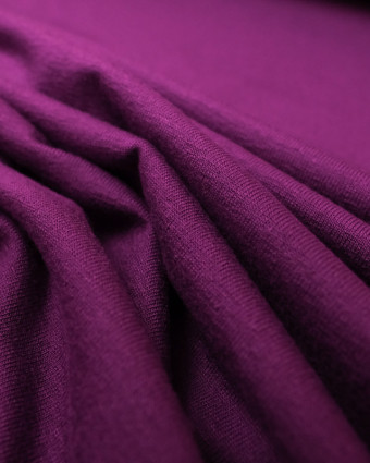 Tissu jersey viscose rose violet  - Tissu oeko tex  - Mercerine