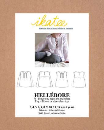 Patron couture enfant|blouse Héllébore|Ikatee|Mercerine