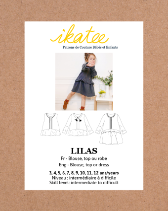 Ikatee| Patron couture enfant|Robe Lilas|Mercerine