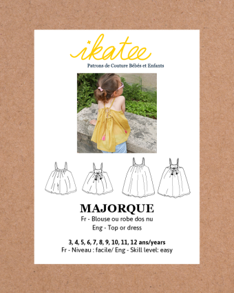 Ikatee|Patron couture robe|Blouse ou robe Majorque|Mercerine