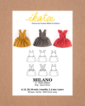 Patron couture enfant|Robe Milano|Ikatee|Mercerine