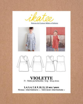 Patron robe|Violette|Ikatee|Mercerine