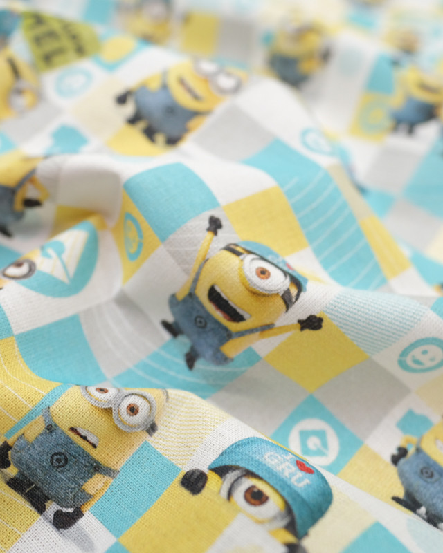 Tissu minions - Coton bio - Mercerine