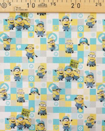 Tissu minions - Coton bio - Mercerine