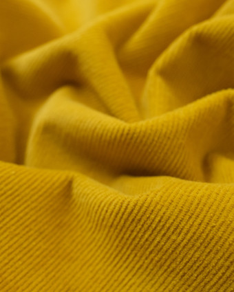 Velours milleraies jaune extensible Oekotex - Mercerine