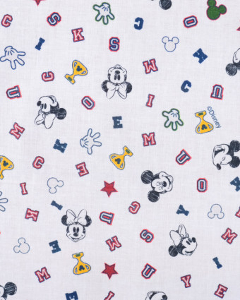 Coton Mickey et Minnie - Tissu au metre - Mercerine