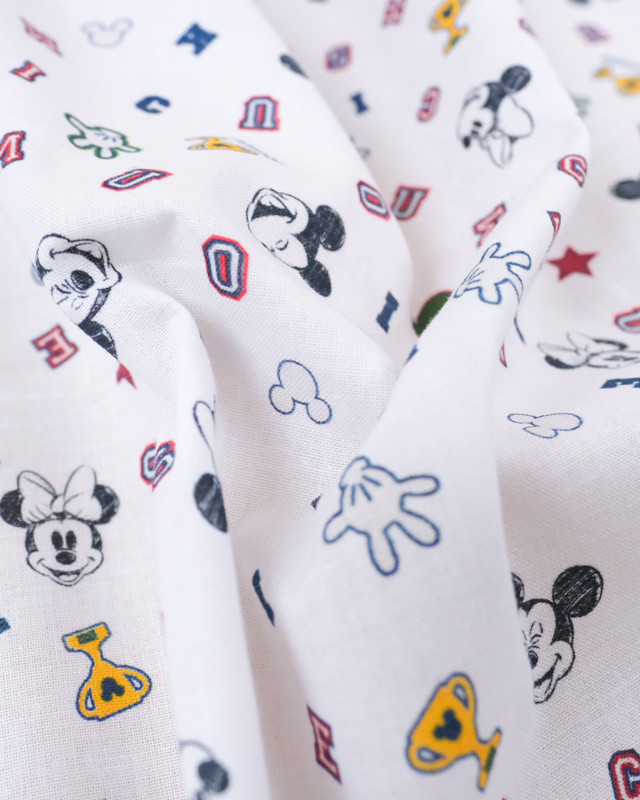 Coton Mickey et Minnie - Tissu au metre - Mercerine