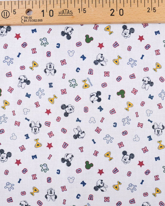 Coton Mickey et Minnie - Tissu au metre - Mercerine