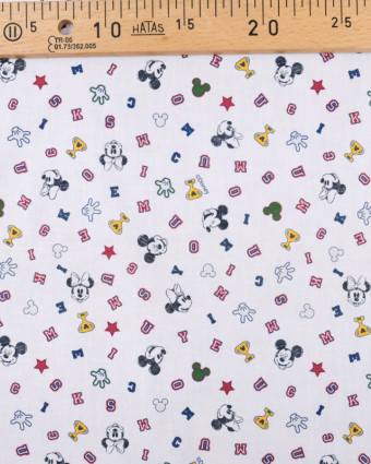 Coton Mickey et Minnie - Tissu au metre - Mercerine