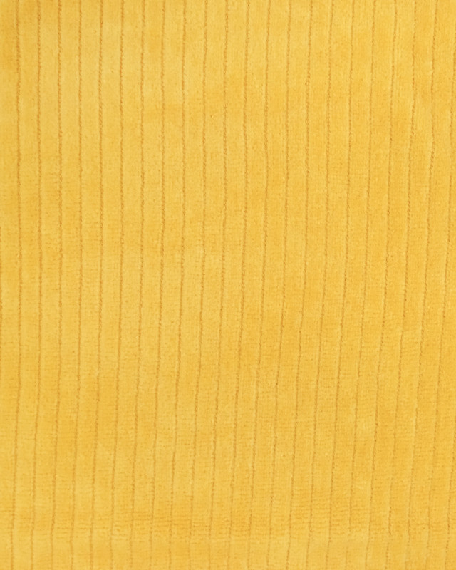 Tissu jersey cotele jaune oeko tex - Tissu enfant - Mercerine