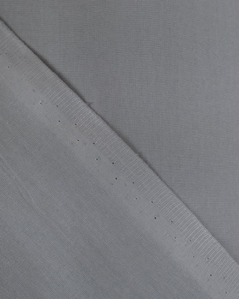 Tissu bio gris uni - Popeline de coton - Mercerine