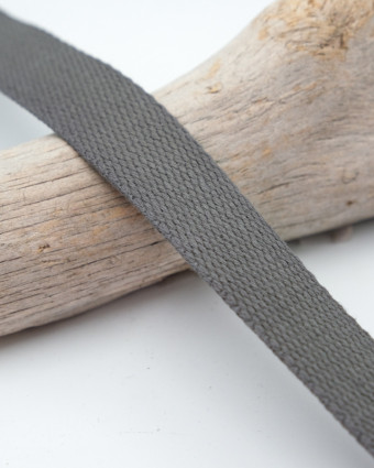 Sangle coton gris graphite