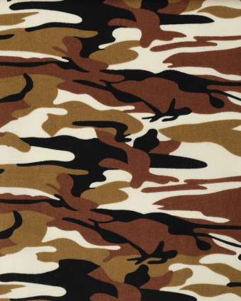 
Tissu camouflage marron Roxane - Mercerine