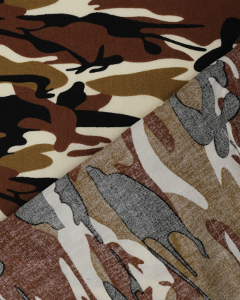 
Tissu camouflage marron Roxane - Mercerine