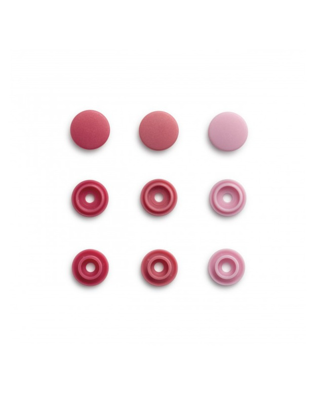 Mini boutons pression - Rose - Prym - 36 boutons - Mercerie - Mercerine