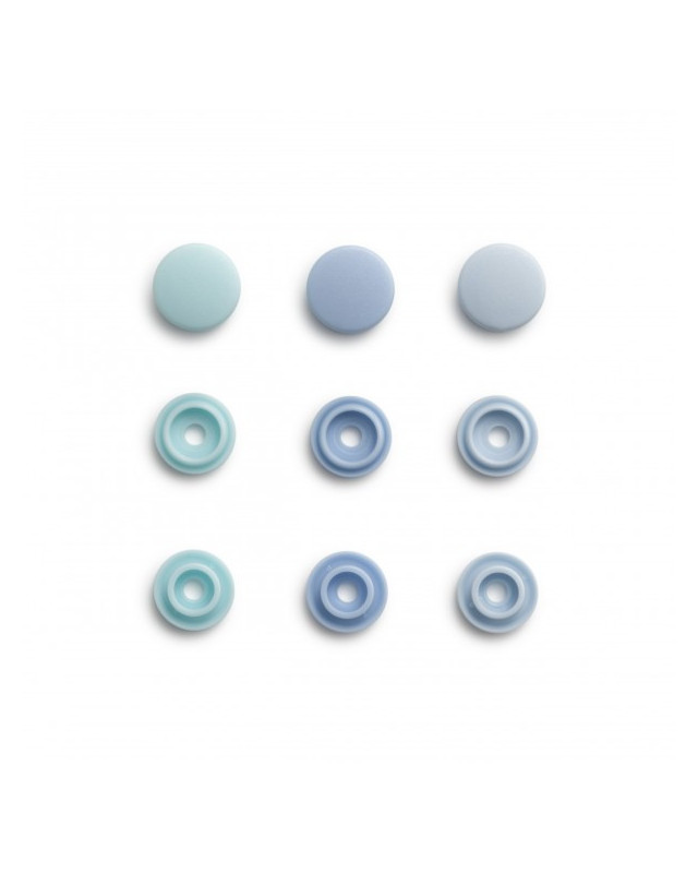 Mini boutons pression - Bleu - 36 boutons - Mercerie - Prym - Mercerine