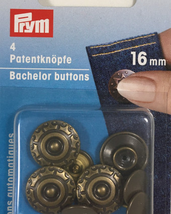 Bouton - Laiton antique - 16mm- Prym - Mercerine