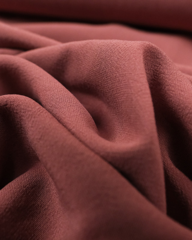 Tissu viscose unie rose Anja - Mercerine