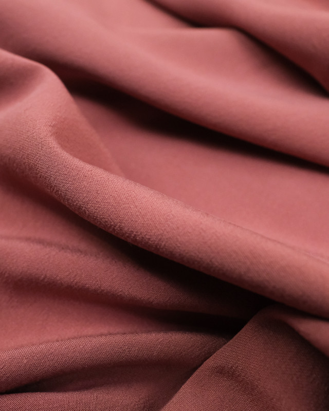 Tissu viscose unie rose Anja - Mercerine