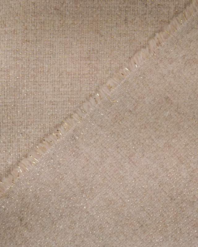 Tissus draps de laine et lainage : beige et doré - Mercerine