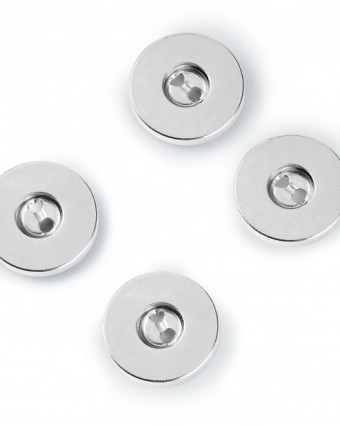 Boutons magnétiques - argent -19 mm- Prym - Mercerine