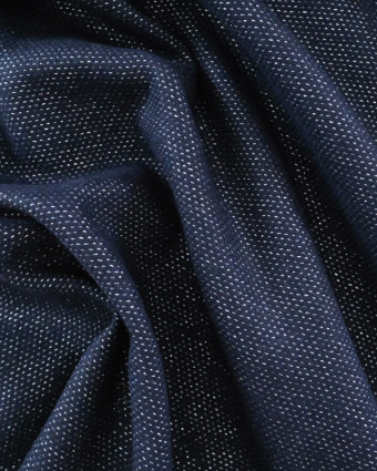 Tous les tissus drap de  laine sur Mercerine :  lainage bleu et argent